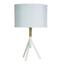 MICKY White Retro Metal Table Lamp with Shade - OL93151WH