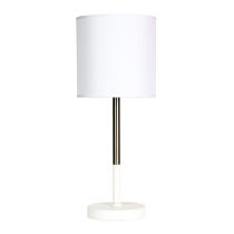 CORDA White Hamptons Table Lamp White and Brass - OL93171WH