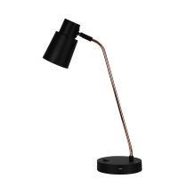 RIK DESK LAMP Black/Copper Table lamp with USB socket - OL93911CO