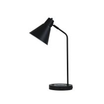 TARGA DESK LAMP Black with USB and wireless charging - OL93952BK