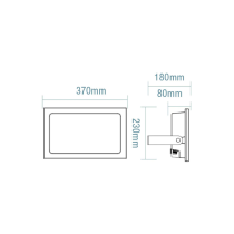 Opal LED Outdoor Flood Light with Flex & Plug 150w Tricolour Matt Black - MLXO345150M