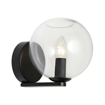 Orpheus 1 Light Wall Light Black - ORPH1WBLK