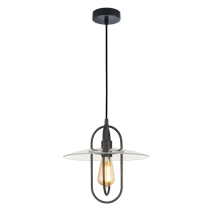 PAPILLON Oblong Iron with Glass Coolie Pendant Lights PAPILLON1