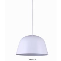 PENDANT ES 40W HAL Matte WH Angled DOME PASTEL01A Cla Lighting