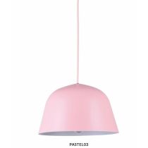 PENDANT ES 40W HAL Matte PINK Angled Dome PASTEL03 Cla lighting