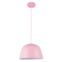 PENDANT ES 40W HAL Matte PNK Angled DOME PASTEL03A Cla Lighting