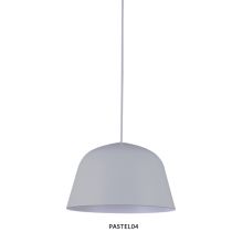 PENDANT ES 40W HAL Matte GREY Angled Dome PASTEL04 Cla Lighting