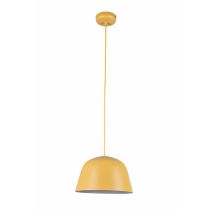 PENDANT ES 40W HAL Matte YELLOW Angled Dome PASTEL07 Cla Lighting