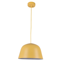 PENDANT ES 40W HAL Matte Yellow Angled DOME PASTEL07A Cla Lighting