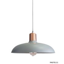 PENDANT ES 40W HAL Matte GREY DOME with Copper Lampholder Cover PASTEL11 Cla Lighting