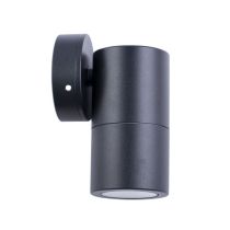 MR16 12V Exterior Single Fixed Wall Pillar Light Black IP65 - PM1FBL