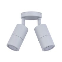 WALL GU10 X 2 (Max 35W HAL)  PILLAR D/ADJ RND BASE MATT GREY PG2ASIL CLA  Lighting