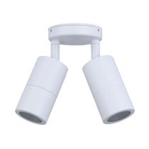 WALL GU10 X 2 (Max 35W HAL) PILLAR D/ADJ RND BASE WH PG2AWH CLA Lighting