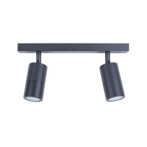 WALL GU10 X 2 (Max 35W HAL) PILLAR D/ADJ BAR BLK PG2BARBL CLA lighting