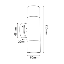 GU10 Exterior Wall Pillar Spot Lights  PGUDBR