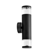 WALL GU10 X 2 (Max 35W HAL) PILLAR UP/DN BLK PHARE01G CLA Lighting