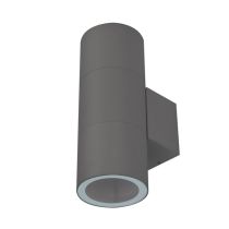 Piper 240V E27 Up/Down 24W LED Round Wall Pillar Light Dark Grey / White - 49217	