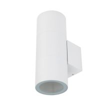 Piper 240V E27 Up/Down 24W LED Round Wall Pillar Light White / Warm White - 49223	