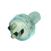 PLUG TOP Rewirable 3 PIN 10A CLEAR Male PLUG001