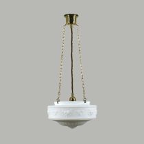 Standard 3 Chain Pendant - Senator 11" Opal Matt / Polished Brass