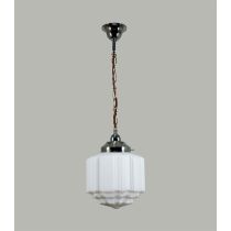 1 Light Chain & Cloth Cord Suspension - 8" St Kilda / Chrome