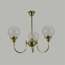 Luke 3 Light Rod Pendant – Polished Brass / Sheffield 6"