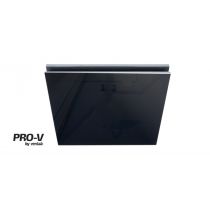 AIRBUS 150 - Premium Quality Side Ducted Exhaust Fan - Square - Black Glass Panel - PVPX150BLSQGP