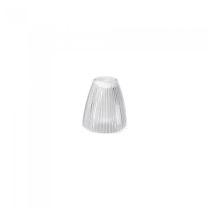 Curved Ribbed Glass Shade Clear 20W Q573-CL Superlux