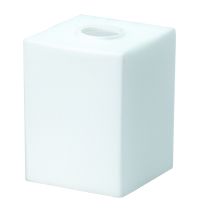 Opal Small Square Glass Shade White Q630 Superlux