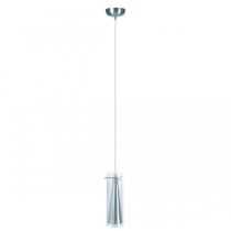 Dual Shade Pendant Satin Chrome, Clear 40W QH1011 Superlux