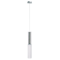 Modern Single Drop Pendant Satin Chrome, White 35W QH2123-1 Superlux