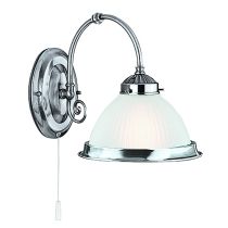 Logan Single Wall Light Satin Chrome 60W R1041-1B-SC Superlux