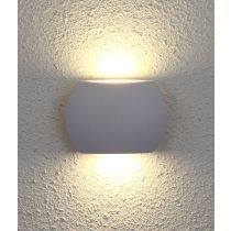 WALL EXTERNAL Curved Up/Down S/M  LED SAND WH REMO2 CLA Lighting