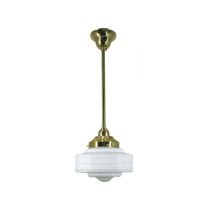 Standard 1/2" 1 Light Rod Set Pendant - 8" Detroit - Polished Brass