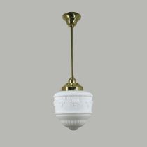 1 Light Standard Rod Set Pendant - 8" Senator / Polished Brass