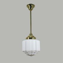 Standard 1/2" Rod Set 1 Light Pendant - 8" St Kilda / Polished Brass