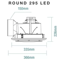 MXFSLR25M, Round Exhaust Fan with LED Lights, Martec, Saturn Series