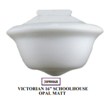 Victorian 16" Schoolhouse Opal Matt Glass