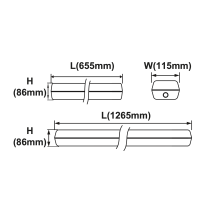 Tempest Construction IP65 Emergency Batten-214144EM