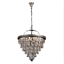 Cascade 3 Light Crystal Chandelier Bronze 1000096