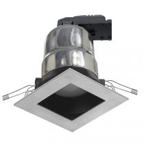 R80 Square Darklighter Recessed Downlight Silver/Grey 100W SD127-SI Superlux