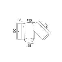 SEC Surface Mounted LED Tri-CCT Double Adjustable Wall/Pillar Light SEC10S