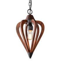  Pendent ES 60W Tuscan Coffee Cherry Wood SENORITA1 Cla Lighting