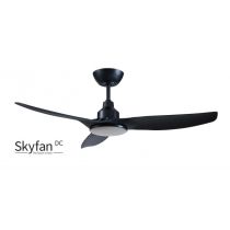 SKYFAN - 48"/1200mm Glass Fibre Composite 3 Blade DC Ceiling Fan with 20W Tri CCT LED Light - Black - Indoor/Covered Outdoor  - SKY1203BL-L