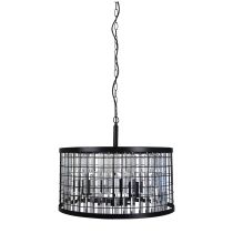 DELAWARE.52 Modern Chandelier Black Frame and Crystal - SL64352BK