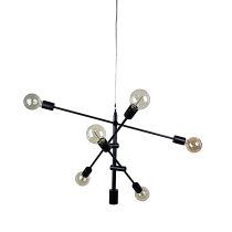 CHELSEA Black Contemporary Satellite Pendant - SL64406BK