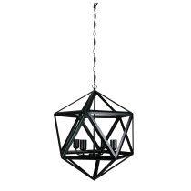 GEO 4 Geometric 4-light Pendant Matt Black - SL64534BK