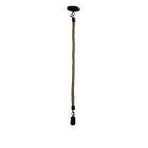 ROPE 1.2m Medium Rope Pendant Matt Black and Coir - SL65011BK