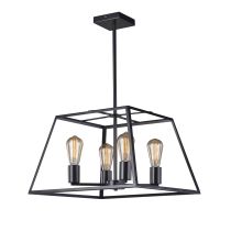 SOUTHPORT 48 Black 4 Light Pendant - SL66904BK