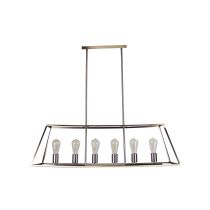 SOUTHPORT.100 Brushed Chrome 6-Light 100cm Urban Retro Pendant - SL66906BC